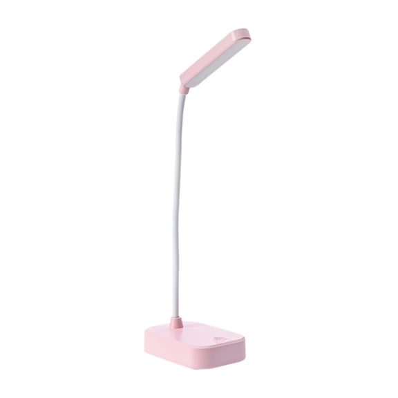 RoamHome Foldable LED Desk Lamp - USB Rechargeable Eye-Protection Study Light with 3 Brightness Levels, Portable Night Light(White/Pink/Light Blue) - 9.8 Inch Compact Desk Lamp.