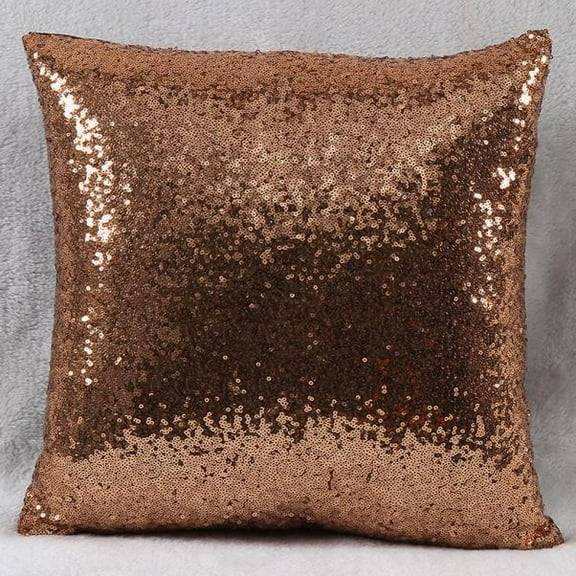 RoamHome Glitter Sequins Throw Pillow Case 40x40cm Reversible Decorative Cushion Cover for Home Decor Sofa Bed