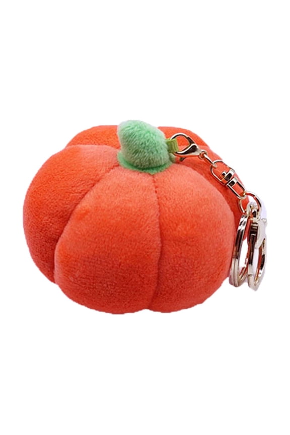 Halloween Mini Pumpkin Keychain - Plush Orange Key Ring for Bags & Backpacks, Festive Halloween Accessory & Gift, Lightweight & Durable Keychain for Parties & Daily Use