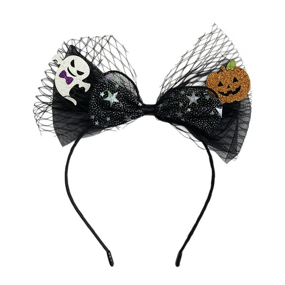 RoamHome Halloween Pumpkin Bow Headband - Cute Party Hair Accessory, Photography Prop, Durable Decoration for Costumes & Social Media Photos