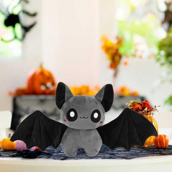 RoamHome Halloween Stuffed Animal Plush Doll Gift, Adorable Bat Plushie Toy with Embroidered Details, Soft Cloud Touch Cuddle Pillow for Kids Birthday Christmas Party Decor, 16.92 inch