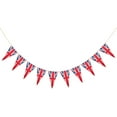 thumbnail image 1 of RoamHome Independence Day Banner Decorations - 10 Inch Patriotic Red White Blue Hanging Flags for 4th of July, Memorial Day - Party & Home Decor - Includes Hanging String - Durable & Reusable, 1 of 6