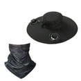 thumbnail image 1 of RoamHome Men's Solar Fan Hat Outdoor Wide Brim Fishing Sun Hat with USB/Solar Charging, 3-Speed Adjustable Cooling Fan, Breathable & Water-Repellent for Golf Gardening Travel Hiking, 1 of 6