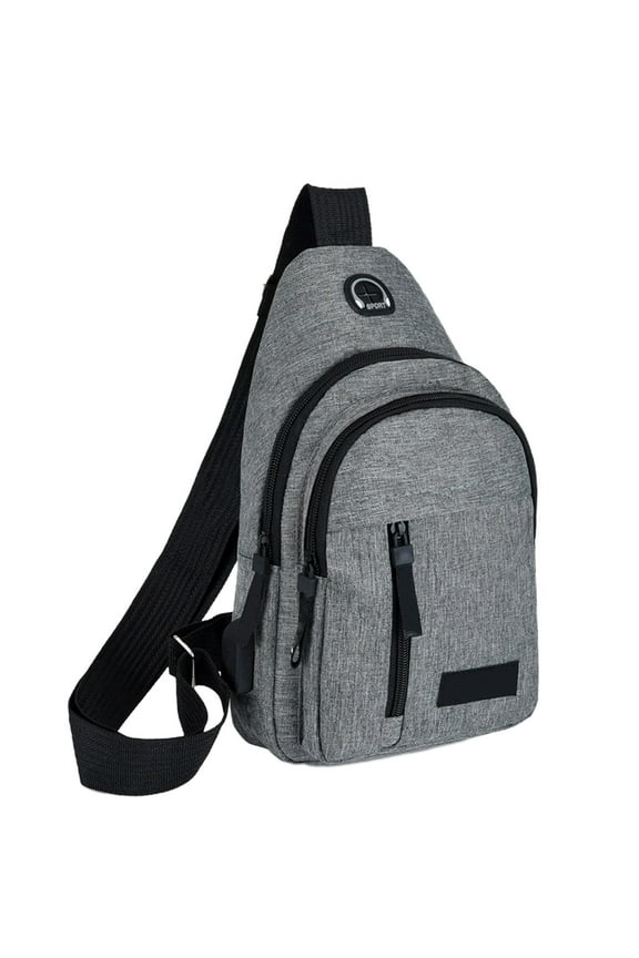 Men's USB Charging Chest Bag - Lightweight Waist Pack with Adjustable Strap, Water-Resistant Crossbody Bag for Hiking, Travel, Commuting - Multi-Compartment & Phone Charger