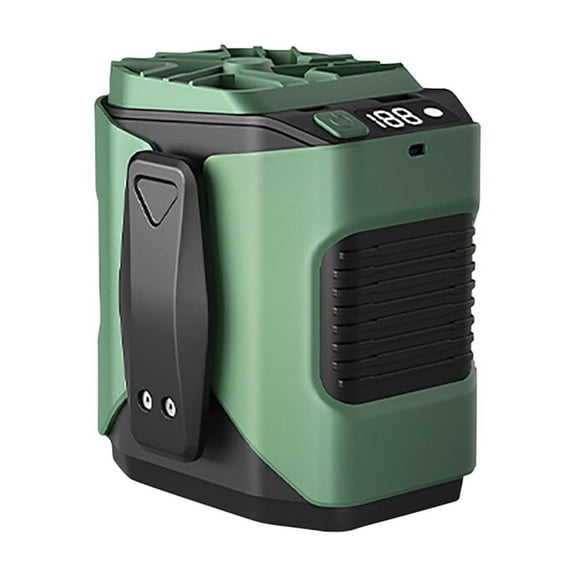 RoamHome Outdoor Waist Fan with Battery & USB Charging, Clip-On Fan for Construction/Work, Portable Hanging Fan with Flashlight & Digital Display - 100 Speed Adjustable Cooling Fan.