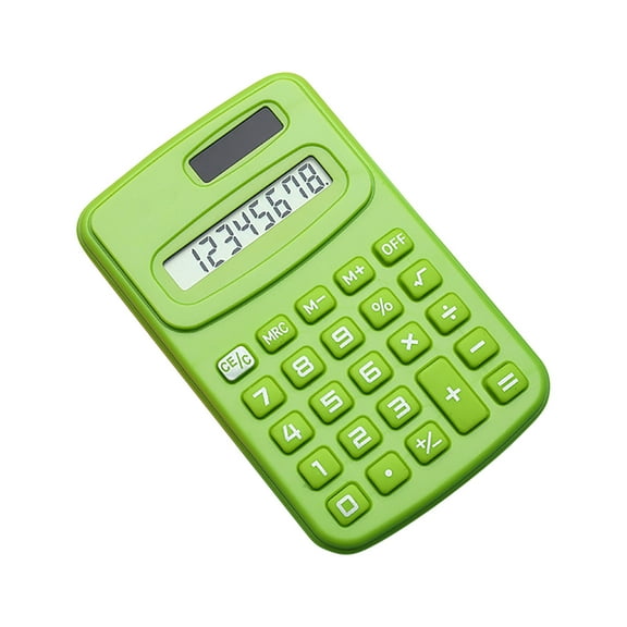 RoamHome Portable Calculator with 8-Digit LCD Display - Mini Basic Office & Study Essential Calculator , Candy-Colored Lightweight Design, Solar & Battery Power for Home/Work (Pocket Size)