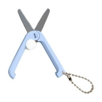 RoamHome Portable Telescopic Scissors Stainless Steel Folding Scissors for Office & Travel Safe Lightweight Compact Blue Pink Purple Gray Green