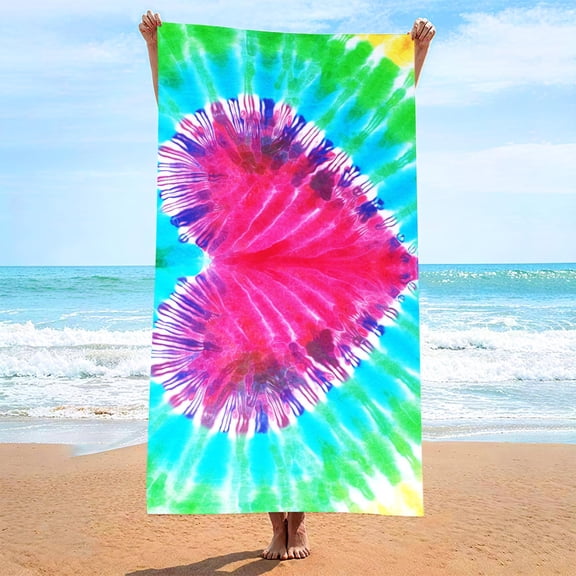 RoamHome Printed Beach Towel - Quick Dry & Super Absorbent Microfiber Bath Towel - Stylish Flag Design for Pool, Vacation & Travel - Oversized Soft Sand-Free Towel for Adults, Kids.