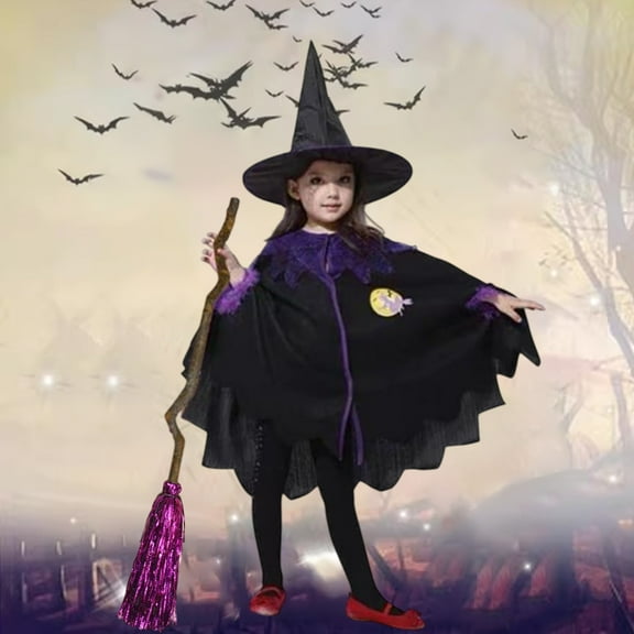 RoamHome Realistic Witch Broom Costume Accessory for Halloween, Wizard Flying Broomstick for Cosplay Party Decor