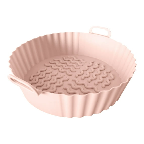 RoamHome Reusable 7.5in Silica gel Fryer Basket Liner - Non-Stick Air Fryer & Deep Fryer Pad with Raised Lines for Even Cooking - Oven Safe & Dishwasher Friendly - Fits Most 7-8 Inch Fryers.