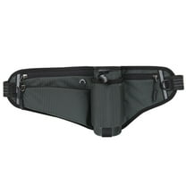 RoamHome Running Waist Pack with Water Bottle Holder - Marathon & Fitness Belt Bag for Men/Women, Waterproof Phone Pouch for Outdoor Sports - Lightweight Adjustable Workout Pack (11x7in)