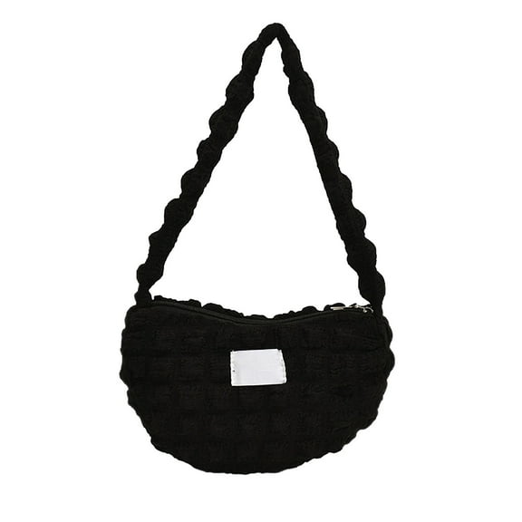 RoamHome Vegan Leather Shoulder Bag for Women - Stylish Slouchy Tote Purse, Foldable Lightweight Handbag for Work, Travel & Shopping (8.7x5.5in) - Adjustable Strap Crossbody Bag