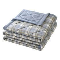 RoamHome Washed Cotton Cooling Quilt & Summer Air Conditioning Blanket - Ultra Breathable Lightweight for Hot Sleepers & Students | Machine Washable Dormitory Bedding, Home Use, Gift (39x59in)