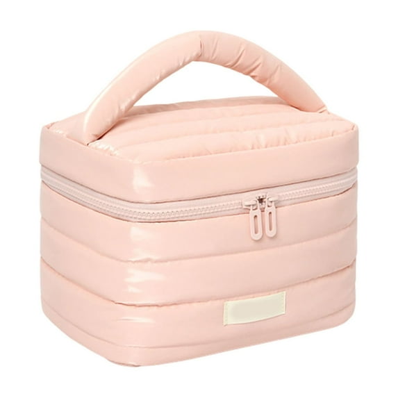 RoamHome Women's Large Capacity Cosmetic Bag – Soft Travel Organizer with Multi-Compartment Design, Lightweight Makeup Pouch for Daily Essentials & Toiletries | Versatile Storage Bag for Travel