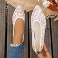 thumbnail image 1 of RoamHome Women's Pointed Toe Ballet Flats Floral Print Mesh Slip-On Comfy Loafers Breathable Lightweight Walking Shoes Daily Casual, 1 of 9