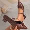 thumbnail image 1 of RoamHome Women's Slingback Pumps Low Block Heel Pointed Toe Mules with Bow Summer Spring Dressy Casual Comfortable Slip-On Office Daily Party Wedding Shoes, 1 of 9