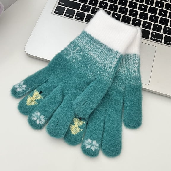 RoamHome Women's Winter Touch Screen Gloves Warm Five-Finger Thermal Cycling Gloves for Cold Weather Outdoor Activities