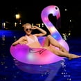 thumbnail image 1 of RoamReady Adults Inflatable Solar Powered Flamingo Pool Float, 42" with Lights, 1 of 7