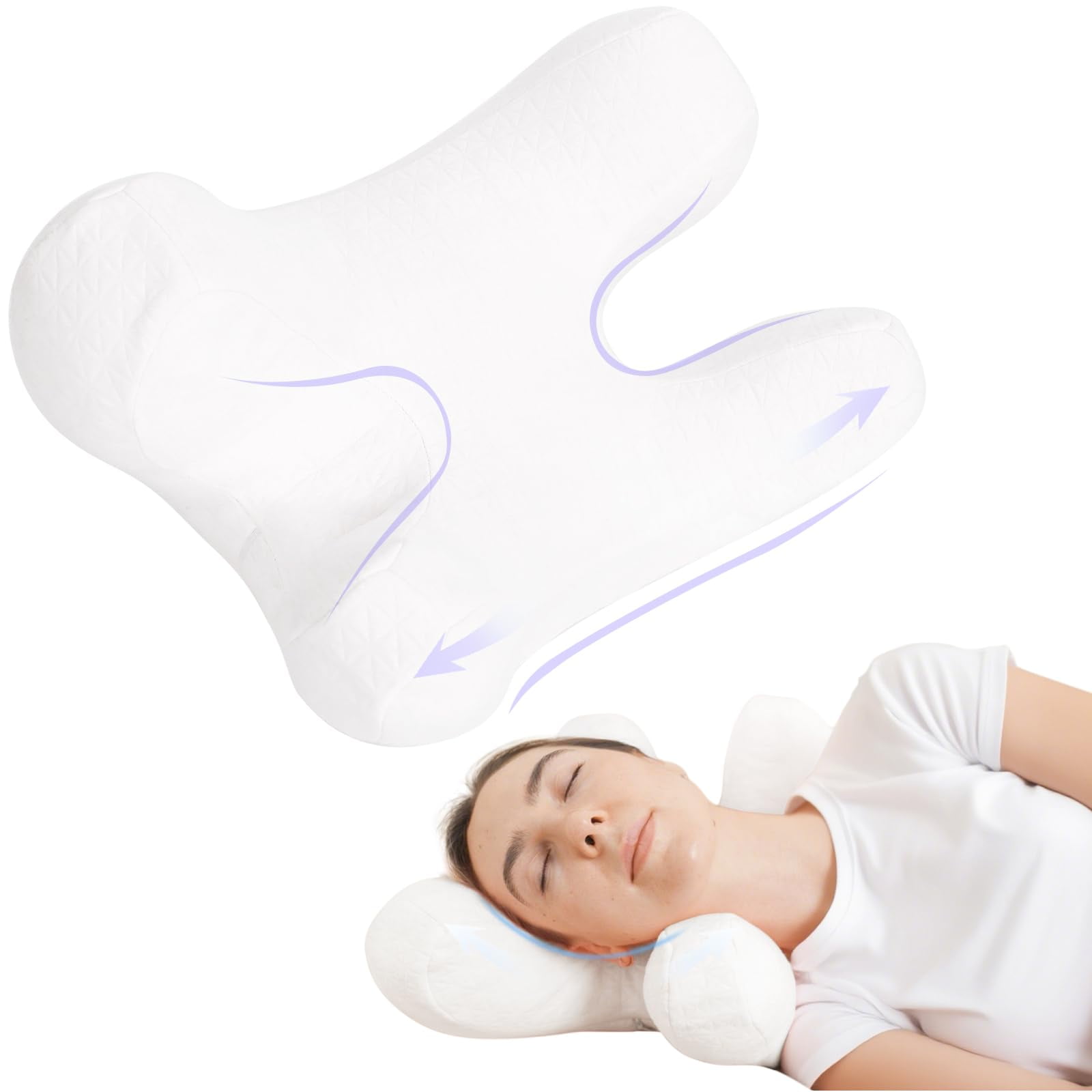 RoamReady Anti Wrinkle Pillow, Comfortable Down Alternative Face Pillow ...