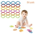 thumbnail image 1 of RoamReady Baby Links Rings, Baby Toys Links, Hanging Stroller Ring Toy,Connecting Baby Rings Toy Links for Car Seat,Baby Stroller 24 Pcs, Ages 0 Months Plus,Travel Accessory Set (6 Colors and 4 Sets), 1 of 7