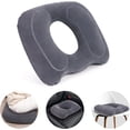 thumbnail image 1 of RoamReady Inflatable Donut Cushion for Sitting, Adjustable Donut Pillow, Gray, 17.7 x 15.4 in, 1 of 10