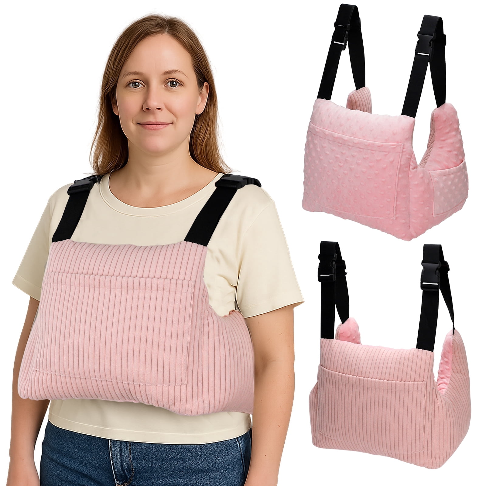 RoamReady Mastectomy Recovery Pillow, Soft Chest Pain Relief Post Surgery Must Haves for Women, Pink