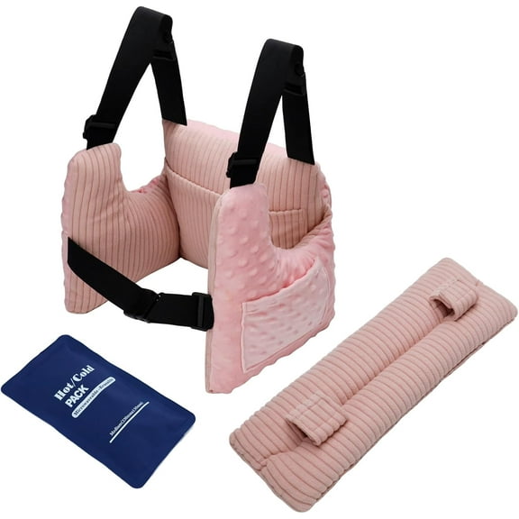 RoamReady Post Mastectomy Pillows After Hysterectomy Must Haves, Breast Reduction Mastectomy Recovery Supplies, Breast Cancer Heart Surgery Pillow Gifts for Women Help for Recovery and Rest, Pink