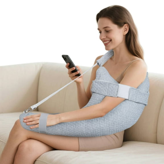 RoamReady Rotator Cuff Pillow, Post Shoulder Surgery Pillow for Sleeping or Sitting, Shoulder Pain Pillow for Shoulder Surgery Recovery (Light Gray)