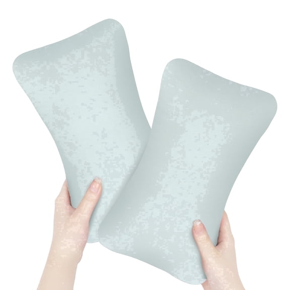 RoamReady Small Pillows for Sleeping, 11"x 7" Mini Travel Pillow, Tiny Pillows for Neck, Wrist, Lumbar and Knee, Pets Pillow, Cotton, Machine Washable,Sage-2pc
