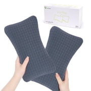 RoamReady Mini Travel Pillows, 11 x 7 Small Cotton Pillows with Removable Washable Covers, 2 Pack, Navy