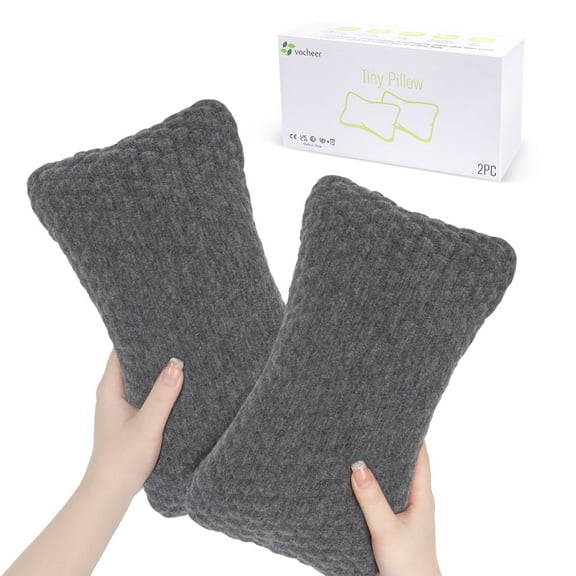 RoamReady Small Pillows for Sleeping, 2PCS 11"x7" Mini Cotton Travel Pillow for Neck, Wrist, Lumbar and Knee(Navy)