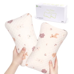 RoamReady Small Pillows for Sleeping, 2PCS 11"x7" Mini Cotton Travel Pillow for Neck, Wrist, Lumbar and Knee