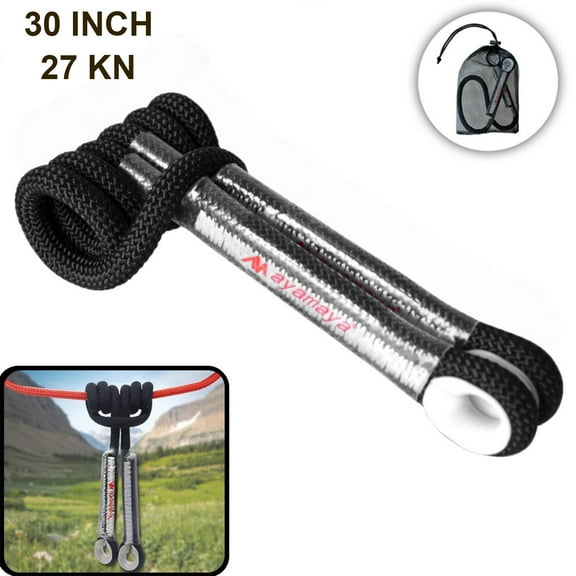 RoamRider 10mm Prusik Cord Pre-Sewn, 27KN Eye-to-Eye Nylon Prusik Loop, Double Braid Utility Climbing Rope for Arborist Rescue 30in