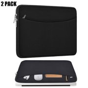 ASTRAEA [2 Pack] 14 inch Laptop Sleeve Case, Shockproof Protective Notebook Cover Briefcase, Carrying Computer Bag with Accessory Pocket for 13 14 MacBook, HP, Dell, Lenovo, Acer, Black