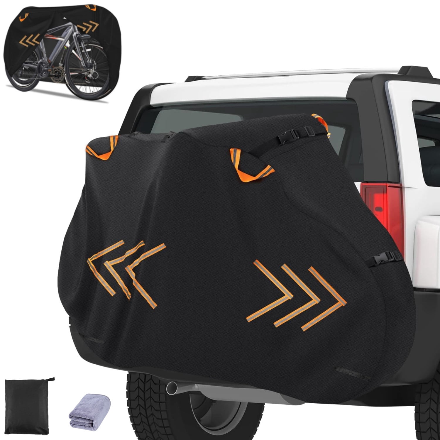 RoamRider Bike Cover for Transport on Rack, Waterproof 600D Bike Cover ...