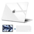 thumbnail image 1 of RoamRider Compatible with MacBook Air 15 inch Case 2025 2024 2023 Release A3241 M4 A3241 M3 A3114 M2 A2941 Chip, Plastic Hard Shell Case + Keyboard Cover + Screen Protector, Clear, 1 of 11