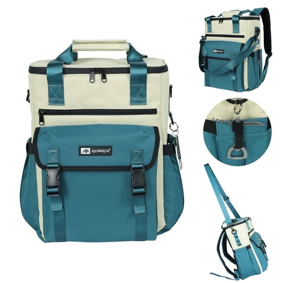 ASTRAEA Cooler Backpack, 36 Cans Cooler Bags Insulated, Leakproof Backpack Lunchbox for Women Beach Travel Camping, Blue