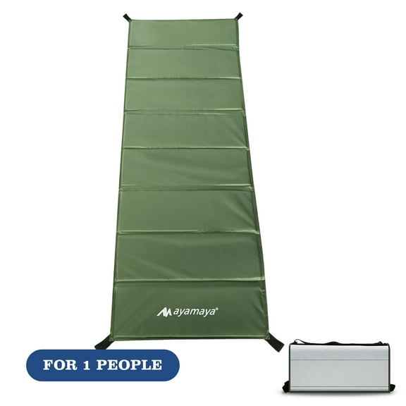 RoamRider Foldable Foam Sleeping Pad, Waterproof Camping Mattress for 1 Person, Soft Tent Footprint Inner Mat for Picnic Hiking Backpacking, Green