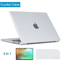 RoamRider for MacBook Pro 14 inch Case 2024 2023 2021 Model M4 A3112 A3401 A3185 M3 A2918 A2992 M2 A2779 M1 A2442 Pro/Max, Hard Cover Shell & Keyboard Cover & Screen Protector, Clear