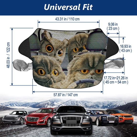 RoamRider Magnetic Car Windshield Snow Cover Winter Windscreen Ice Frost Protector Guard