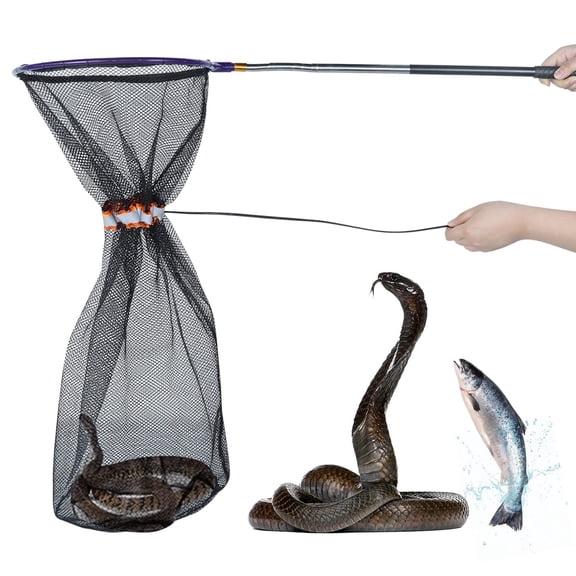 ASTRAEA Snake Catcher Net, Snake Grabber Tool with 16" to 59" Adjustable Handle for Reptile Catch Snake Removing Catching