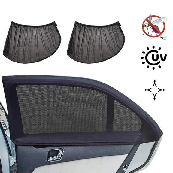 ASTRAEA Universal Car Side Window Sun Shades, 2 Pack Mesh Window Cover Block Sun Rays for Kids & Pet, Fit Most Vehicles