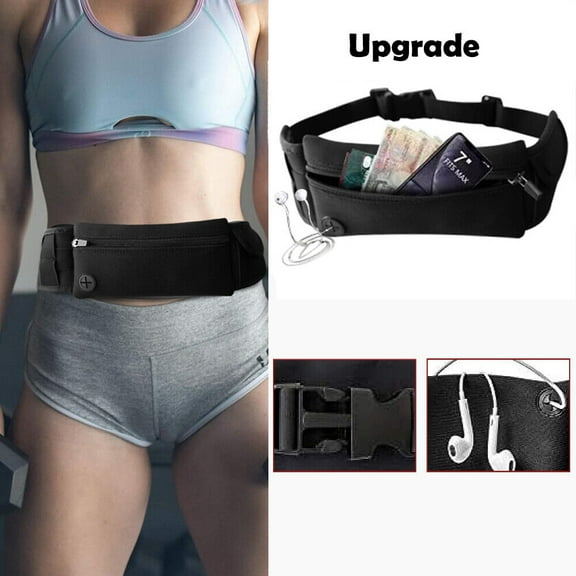 RoamRider Waterproof Sport Waist Belt Bum Pouch Fanny Pack Camping Running Hiking Zip Bag