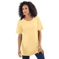 thumbnail image 1 of Roaman's Women's Plus Size Cotton Ultimate Crewneck Tee, 1 of 6