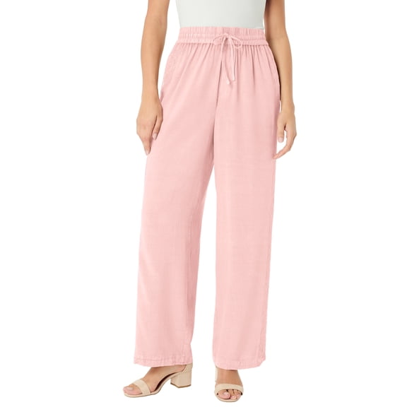 Roaman's Women's Plus Size Acid Wash Pants