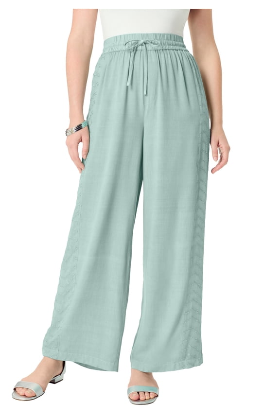 Women's Plus Size Acid Wash Pants