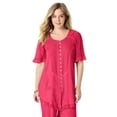 thumbnail image 1 of Roaman's Women's Plus Size Acid Wash Tunic, 1 of 5