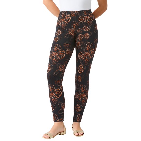 Roaman's Women's Plus Size Essential Stretch Ankle Length Pull-On Legging