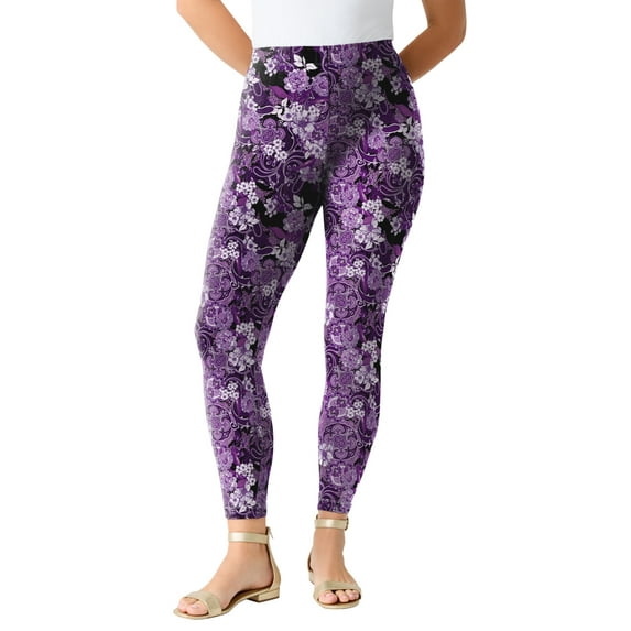 Roaman's Women's Plus Size Plus Size Ankle Length Essential Stretch Legging
