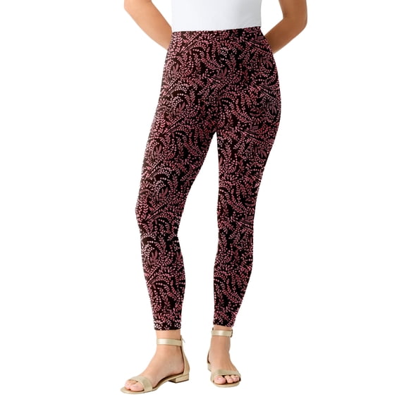 Roaman's Women's Plus Size Essential Stretch Ankle Length Pull-On Legging